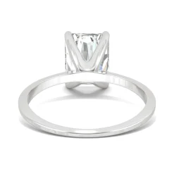 Radiant-Cut Moissanite Ring With Knife-Edge Band In 14K White Gold (2 Ct.)