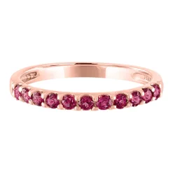 Rhodolite Garnet Stacking Ring In 10K Rose Gold