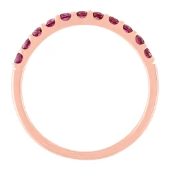 Rhodolite Garnet Stacking Ring In 10K Rose Gold