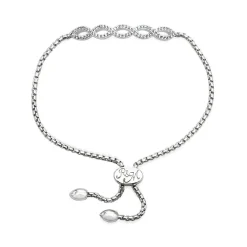 Rhythm & Muse™ Lab Created White Sapphire Twist Bolo Bracelet In Sterling Silver