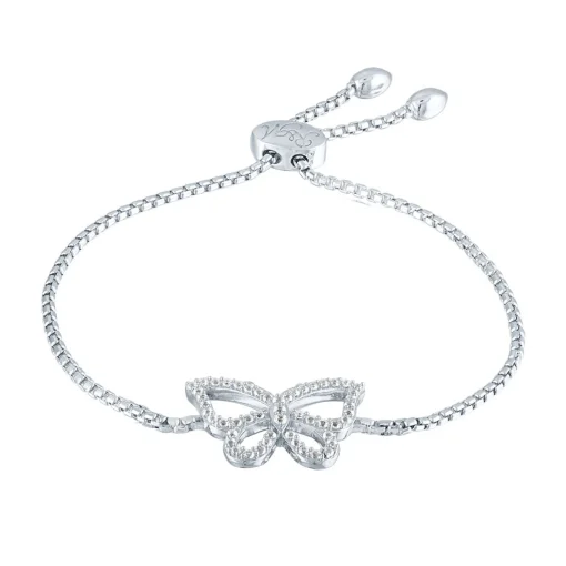 Rhythm & Muse™ Lab Created White Sapphire Key Bolo Bracelets In Sterling Silver