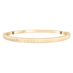 Ribbed Bangle Bracelet In Vermeil, 4Mm, 7"