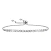Round Diamond Bolo Bracelet In Sterling Silver