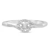 Round Diamond Promise Ring In Sterling Silver (1/5 Ct. Tw.)