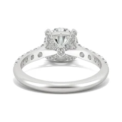 Round Moissanite Ring With Side-Stones In Platinum (2 3/8 Ct. Tw.)