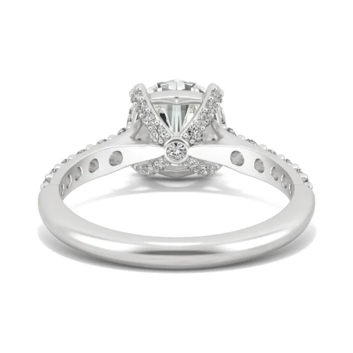 Round Moissanite Ring With Side-Stones In Platinum (2 3/8 Ct. Tw.)
