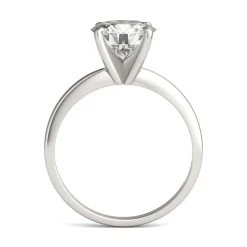 Round Moissanite Solitaire Ring In Platinum (2 3/4 Ct.)