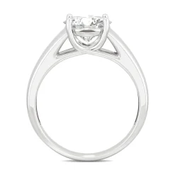 Round Moissanite Solitaire Ring With Tapered Band In 14K Gold (1 7/8 Ct.)