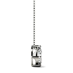 Round Moissanite Solitaire Pendant In 14K White Gold (1 Ct.)