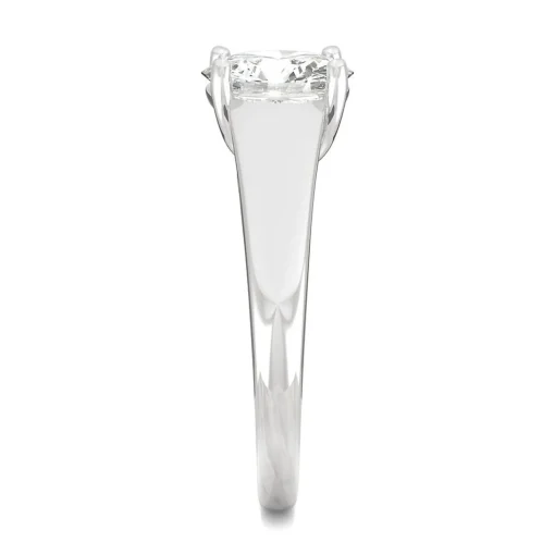 Round Moissanite Solitaire Ring With Tapered Band In 14K Gold (1 7/8 Ct.)
