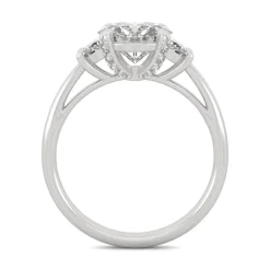 Round Moissanite Three-Stone Ring In Platinum (2 1/2 Ct. Tw.)