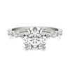Round Solitaire Moissanite Ring In 14K White Gold (2 1/3 Ct. Tw.)