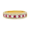 Ruby & 1/3 Ct. Tw. Diamond Band In 10K Yellow Gold