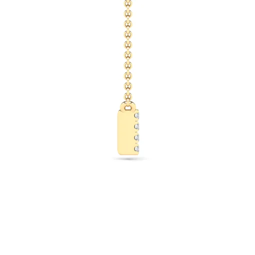 Ruby And Diamond Bar Pendant In 14K Yellow Gold (1/7 Ct. Tw.)