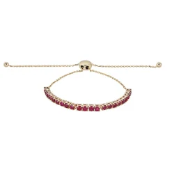 Ruby Bolo Bracelet In 10K Yellow Gold