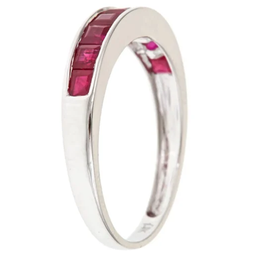 Ruby Ring In 10K White Gold