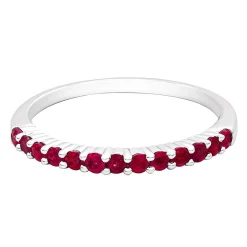 Ruby Stack Ring In Sterling Silver