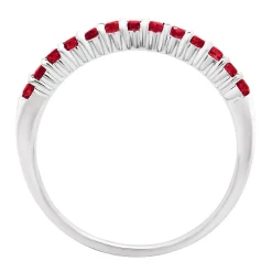 Ruby Stack Ring In Sterling Silver