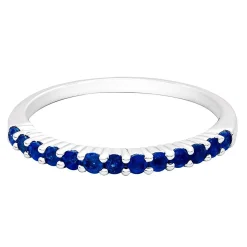 Sapphire Stack Ring In Sterling Silver