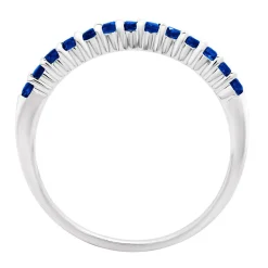 Sapphire Stack Ring In Sterling Silver