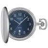 Savonnette Men's Pocket Watch In Stainless Steel With Blue Gradient Dial, 49Mm