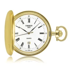 Savonnette Men's Pocket Watch In Brass Ion-Plated Stainless Steel, 48.5Mm
