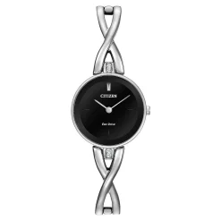 Silhouette Crystal Women's Bangle Watch In Stainless Steel