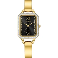 Silhouette Crystal Women's Watch In Yellow Gold-Tone Ion-Plated Stainless Steel