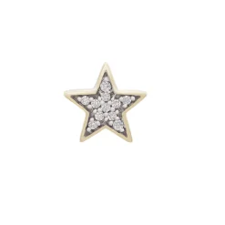Single Diamond Stud Earring Star In 10K Gold