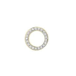 Single Diamond Stud Earring With Open Circle