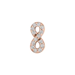Single Stud Earring With Diamond Infinity Symbol