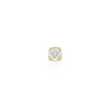 Single Stud Solitaire Diamond Accent Earring In 10K Yellow Gold
