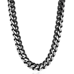 Square Franco Link Chain In Stainless Steel, 6Mm, 24"
