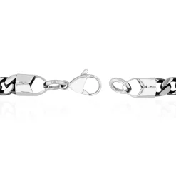 Square Franco Link Chain In Stainless Steel, 6Mm, 24"