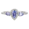 Tanzanite & 1/10 Ct. Tw. Diamond Ring In 10K White Gold