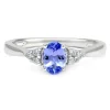 Tanzanite & 1/10 Ct. Tw. Diamond Ring In 10K White Gold