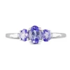 Tanzanite & Diamond Ring In 10K White Gold