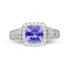 Tanzanite And Diamond Ring In 14K White Gold (7/8 Ct. Tw.)