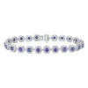 Tanzanite And Lab Created White Sapphire Bracelet In Sterling Silver