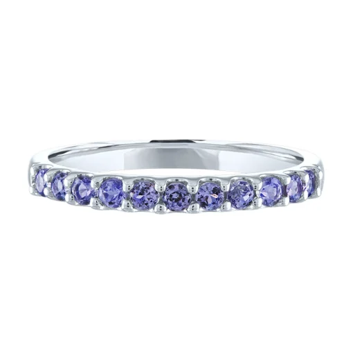 Tanzanite Band In 10K White Gold