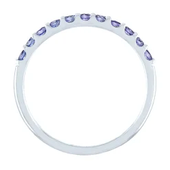 Tanzanite Band In 10K White Gold