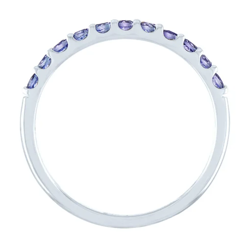 Tanzanite Band In 10K White Gold