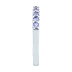 Tanzanite Band In 10K White Gold