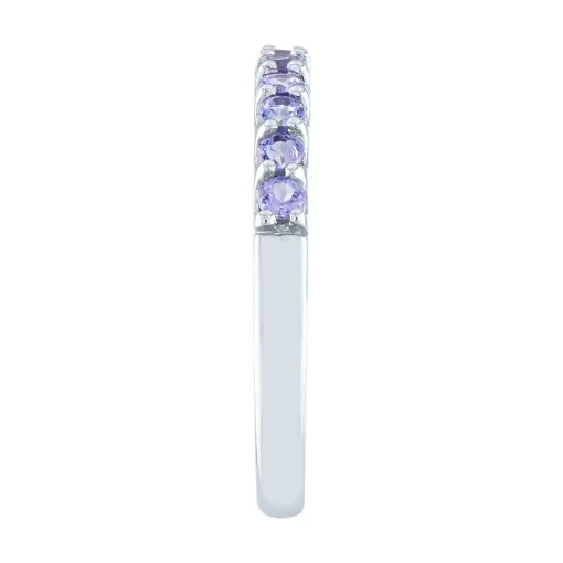 Tanzanite Band In 10K White Gold