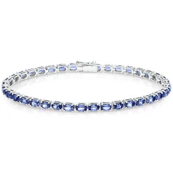 Tanzanite Bracelet In Sterling Silver