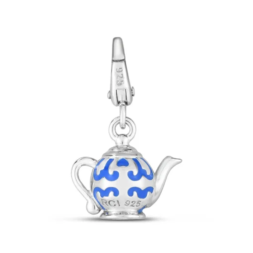 Tea Pot Charm In Sterling Silver