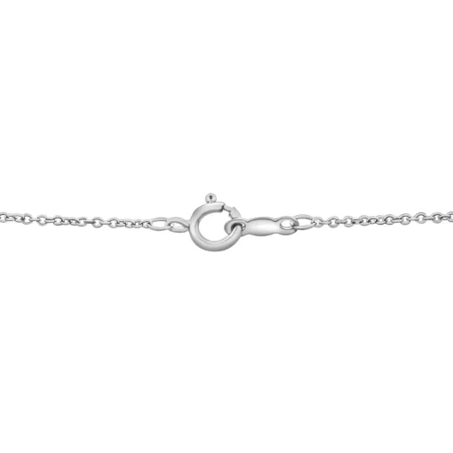 Teardrop Lab Created Blue & White Sapphire Pendant In 10K White Gold