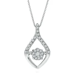 The Beat Of Your Heart® 1/5 Ct. Tw. Diamond Pendant In Sterling Silver