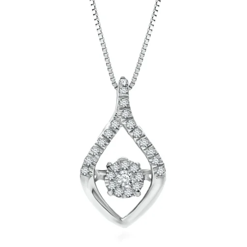 The Beat Of Your Heart® 1/5 Ct. Tw. Diamond Pendant In Sterling Silver