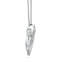 The Beat Of Your Heart® Diamond Double Heart Pendant In Sterling Silver
